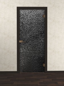 Стеклянная межкомнатная дверь с художественным запеканием<br /> «Фрост-3»