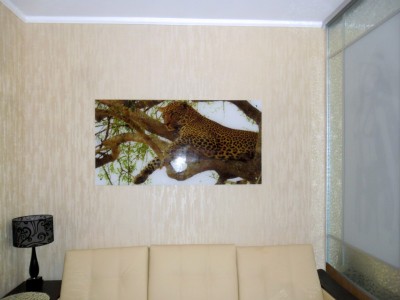 Безрамная картина "Леопард" (общий вид)