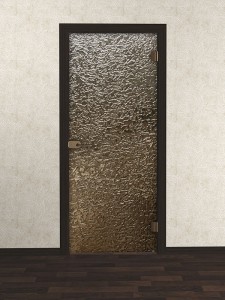 Стеклянная межкомнатная дверь с художественным запеканием<br /> «Фрост-4»