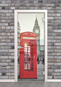 Стеклянная межкомнатная дверь с фотопечатью<br /> «Лондон»
